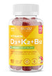 SUKU Vitamins Vegan D3 + K2 + B12 Sugar-Free & Sugar-Alcohol-Free Keto 1000IU Vitamin D Gummy