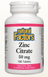 Natural Factors Zinc Citrate 50mg