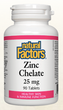 Natural Factors Zinc Chelate 25mg