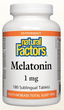 Natural Factors Melatonin 1mg - Peppermint