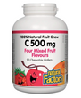Natural Factors C 500 mg 100% Natural Fruit Chew, Four Mixed Fruit Flavours
