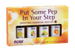 NOW Put Some Pep in Your Step Essential Oils Kit